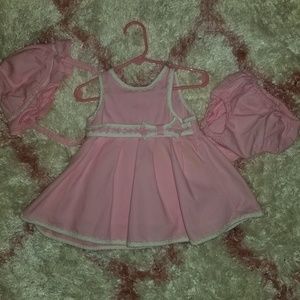 Pink and white princess dress